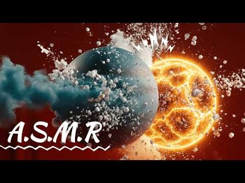 AI-Generated Space Art – Miniature Planet Collision ASMR