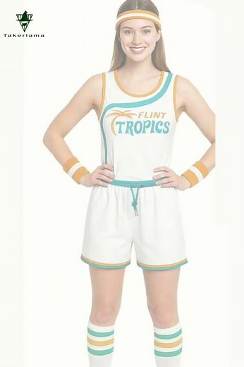 #Takerlama Semi-Pro Jackie Moon Flint Tropics Cheerleader Uniform Cosplay Costume Women Takerlama