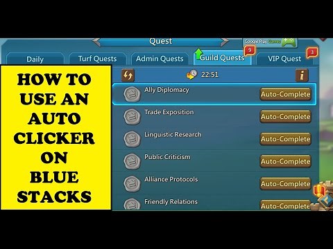 Lords Mobile - HOW TO USE AN AUTO CLICKER ON BLUESTACKS - Easy RSS and guild coins farming method