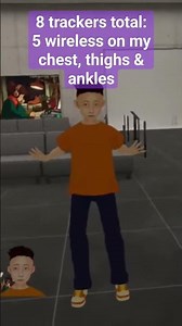 1st time trying my SlimeVR full body trackers in VRChat! 8 trackers total. #vrchat #slimevr #vr #fbt