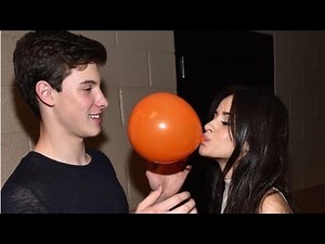 Shawn Mendes and Camila Cabello sing with helium
