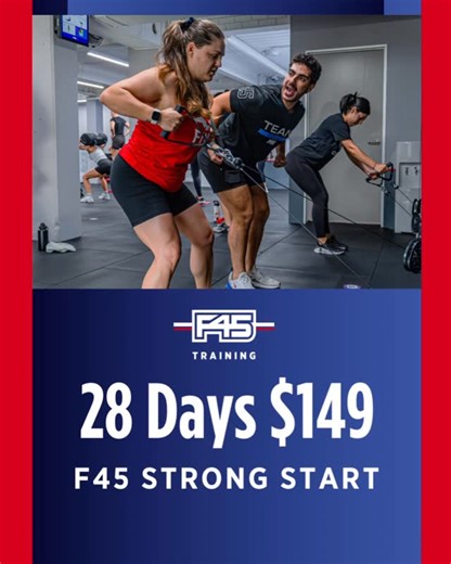 F45 Training Pike Road on Instagram: "4 weeks of unlimited F45 classes could be yours for $149. These 4 weeks are designed to get you to build a strong foundation for a continued healthy lifestyle. Putting yourself first for 45 minutes a day could mean a healthier and better future for you and your loved ones. Investing in your health is a priority, sign up today, online or in studio."