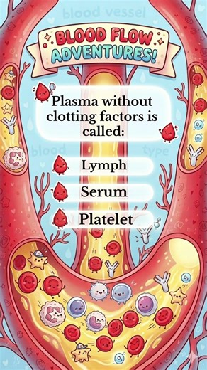 NEET & CUET Biology Quiz 🩸 | Blood Chapter MCQ | Class 11 NCERT #shorts