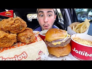 Jollibee Mukbang | Fried Chicken, Spaghetti & Cheeseburgers