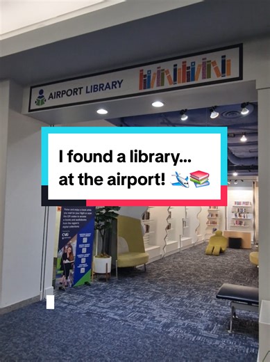 Airport goal: find the gate…leave with a book. 📚✈️ Only at Cincinnati Airport — where your layover comes with a free library. #library #airport #booktok #booktoker #reading