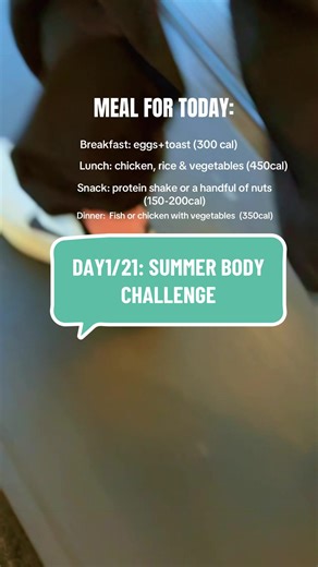 Day 1 of the 21-Day Summer Body Challenge