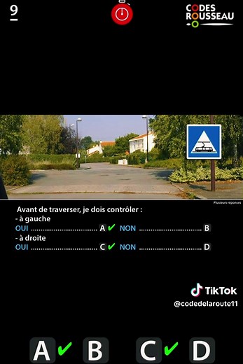 🚦 Code de la route | Série 1 – Question 9 #codedelaroute #permisdeconduire #testcode #autoecole #france