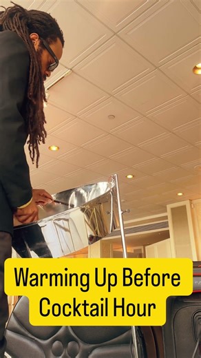 Just warming up before showtime. #steelpan #steeldrum #cocktailhour #weddings #giglife