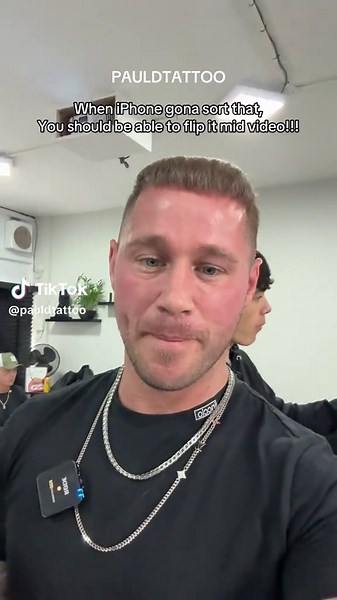 Acrobatics with iPhone Front Camera for Tattoo Artists