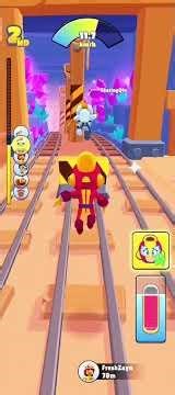 “Brawl Stars Characters Running in Subway Surfers 🚂⚡”