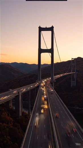 Extreme Engineering: Building a Mega Bridge Between Steep Mountains #shorts #timelapse