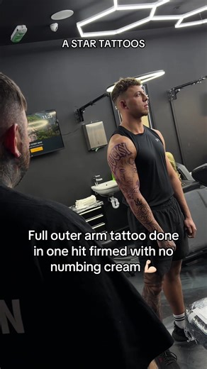 Full Outer Arm Tattoo Without Numbing Cream