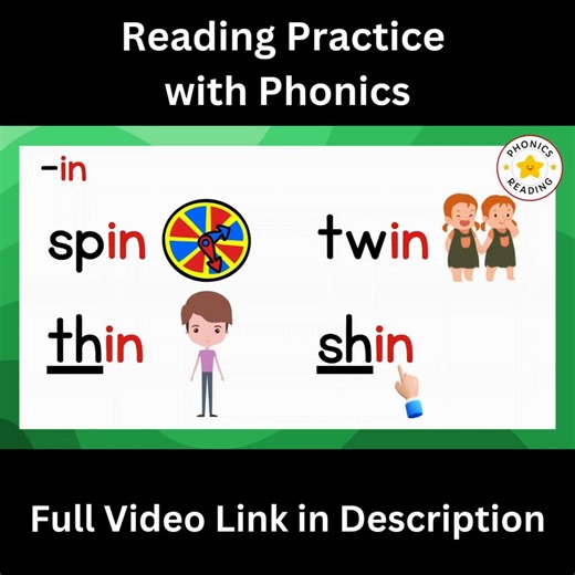 9.5K views · 253 reactions | Reading Practice with Phonics. Follow @phonics_reading to learn more. Watch more phonics lesson videos on the Phonics Reading YouTube Channel. . . #phonics #CVCWORDS #learntoread #Learnenglish #phonicsforkids | Phonics Reading | Facebook