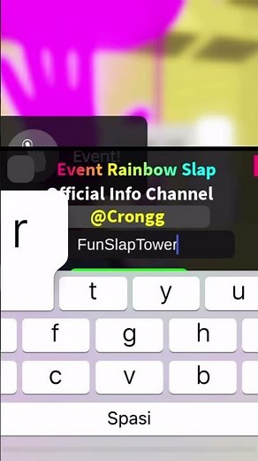 Code Rainbow Slap In Slap Tower 8! #roblox