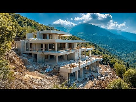 TIMELAPSE -- 120 Days to Complete Building a $500,000 House in the Mountains | Start to Finish