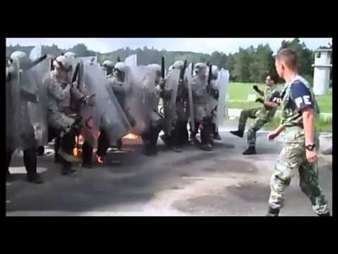Army riot and crowd control training