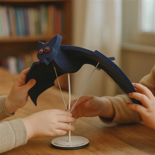 Flapping Wings Bat Toy - Educational Sensory Toy With Wooden Stand - Etsy UK