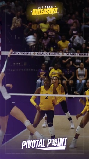Pivotal Point vs. Southeastern: After trailing by three points late in the third set, Nia Washington’s kill put the Tigers on top 25-24 as part of a 5-0 run to win the set and match! | LSU Volleyball
