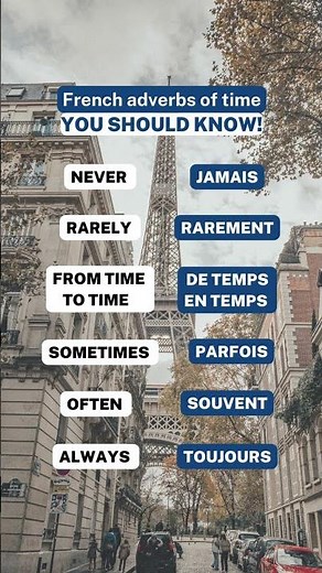 French adverbs of time you should know! 🇫🇷
