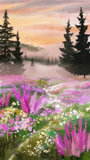 🌼Mestia in Spring🌼 #art #shorts #drawing #procreate #artwithnate