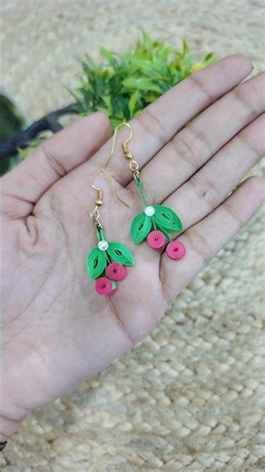 Diy Paper Earrings 😱😍 #quilling #earrings #joverse