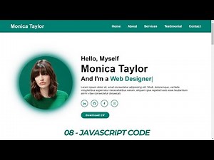 Fully Responsive Personal Portfolio Website using HTML CSS and JavaScript | JavaScript Code