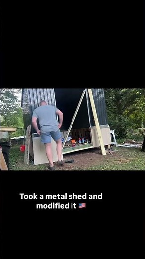 Arrow metal shed 10’x14’ modified for 9’ ceilings