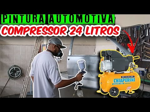 PINTURA AUTOMOTIVA COM COMPRESSOR DE 24 LITROS