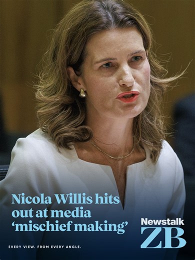 Nicola Willis is hitting out at media 'mischief making' after an interview in which she backed Christopher Luxon's position as Prime Minister. She accused Heather of reading between lines that she didn't say. 🔗 Listen to the full chat via the link in our bio.