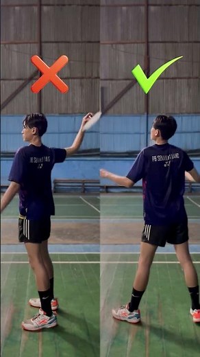 correct vs wrong badminton technique