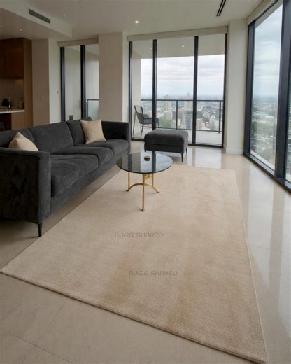 Hand Tufted Rug | Solid Warm Beige Wool Large Area Rugs for Living Room Bedroom Kitchen Nursery 6X9 8X10 9X12 10X14 | Custom Runner Rug - Etsy