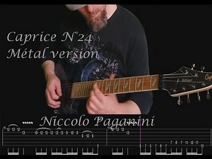 How to play Caprice 24 "Niccolo Paganini" - Rock/Metal Version with TAB and BACKING TRACK