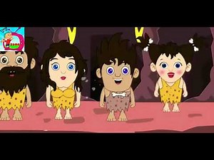 Caveman 🦴🍖 Finger Family Nursey Rhyme For Kids In 2D