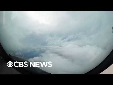 Hurricane hunters fly through Hurricane Milton, capturing videos of massive storm