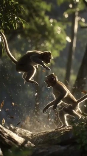 Just a monkey doing monkey things! 🐒 Life's a playground, so swing into fun!#PlayTime