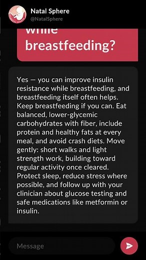 How to help insulin resistance while breastfeeding?