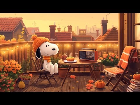 Snoopy's Cozy Fall Weekend ☕ Relaxing Jazz Music for Reading and Enjoying Peaceful Moments