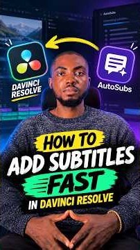 How to Add Subtitles FAST in DaVinci Resolve Using AutoSubs