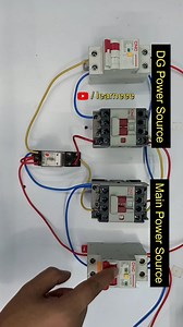 Automatic changeover switch with help of 2 contactors, 2 breakers and MY2N relay #electrical #electric #learneee | Learn EEE