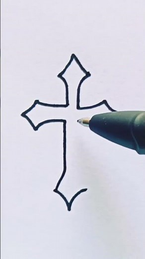 How to draw a cross Easy drawing step by step made for beginners satisfying drawing ‼️.