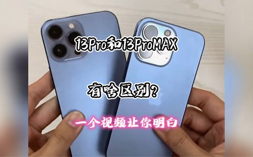 13Pro和13ProMAX有啥区别？一个视频告诉你