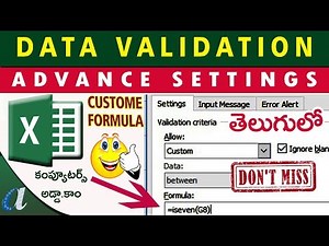 Advance Data Validation in Ms-Excel || Custom Formula || Define the only Even & Odd No's ||