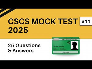 CSCS Mock Test 2025 | 50 Questions & Answers (Set 11)