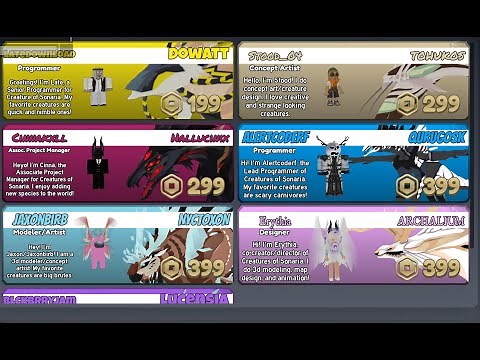 EVERY Dev Creature! | Creatures of Sonaria