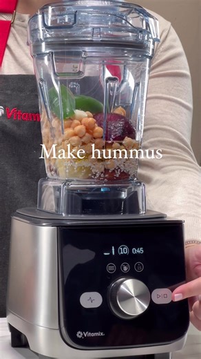 There’s a program for that! No seriously, make hummus at the touch of a button and the Vitamix Ascent X does the rest! #TryEverything with the new Ascent X at the link in bio. Sweet and Spicy Beetroot Hummus ½ cup (120 ml) Tahini juice from ½ lemon Zest from ½ lemon 15 ounces (425 g) canned chickpeas, with liquid ¼ teaspoon ground cumin 1 teaspoon (3 g) salt, optional ½ garlic clove 2 beets quartered, cooked 2 Tablespoons (30 ml) water 2 Tablespoons (30 ml) extra virgin olive oil, optional papri