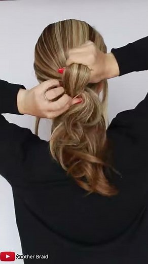SUPER EASY BUN UPDO on myself 😱 Wedding Prom Updo Hair Tutorial by Another Braid #shorts