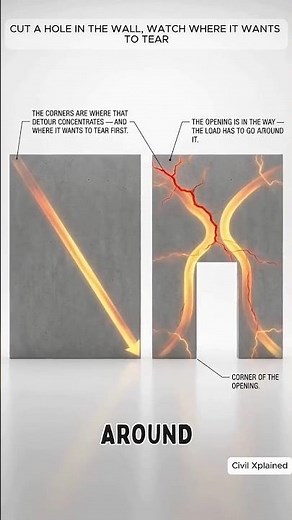 Why Doors & Windows Cut Into a Wall Need Diagonal Bars at the Corners. Shear Wall Openings Explained