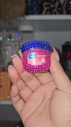 Bedazzled Vaseline Lip Therapy 💋 #bedazzled #diy #bling #bedazzledvaseline #diybling