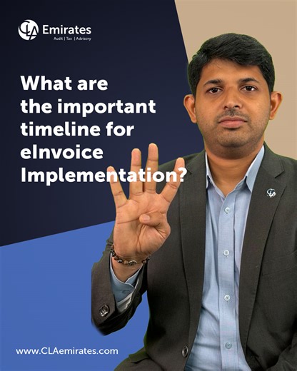 Mark Your Calendars The UAE is moving forward with e-Invoicing Implementation, and here are the key timelines every business must know. 1 July 2026 – Pilot Programme & Voluntary Implementation 1 January 2027 – business having revenue equal to or exceeds AED 50,000,000 shall appoint an Accredited Service Provider by 31 July 2026 and shall implement the Electronic Invoicing System by 1 January 2027 1 July 2027 – business having Revenue less than AED 50,000,000 shall appoint an Accredited Service P