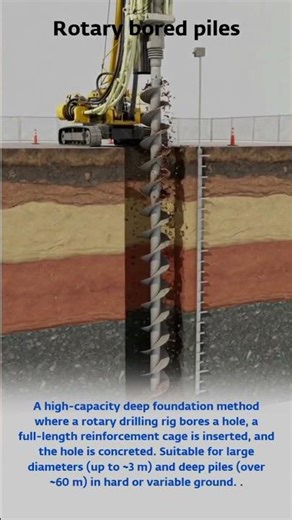 Rotary Bored Pile Construction | Deep Foundation Animation Explained